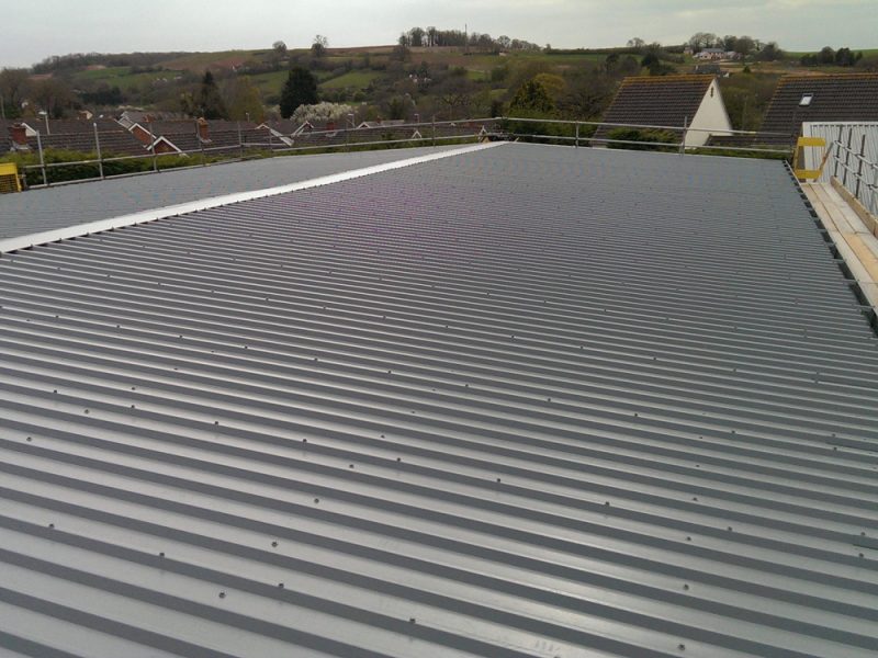 Industrial Roofing - Oversheeting Roof to Retail Outlet in Devon