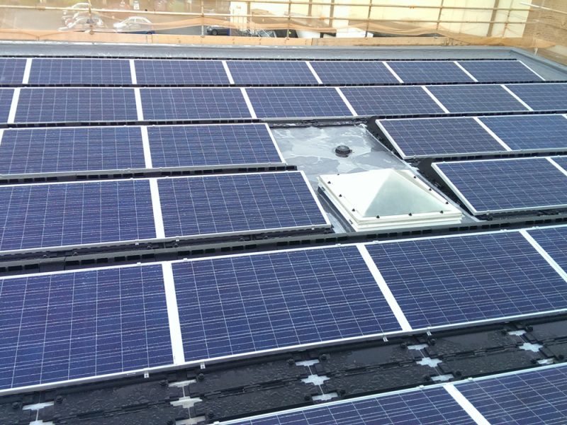 Single Ply Membrane Overlay and Installation of Solar PV to Industrial Unit